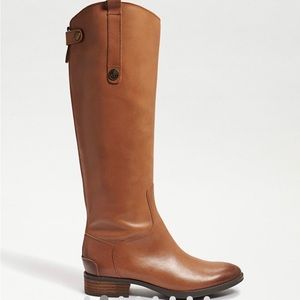 Sam Edelman- Penny Leather Riding Boot in Whiskey Leather